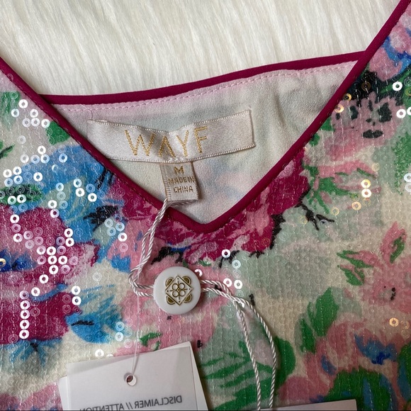 WAYF sequin rose tank top - Picture 3 of 6